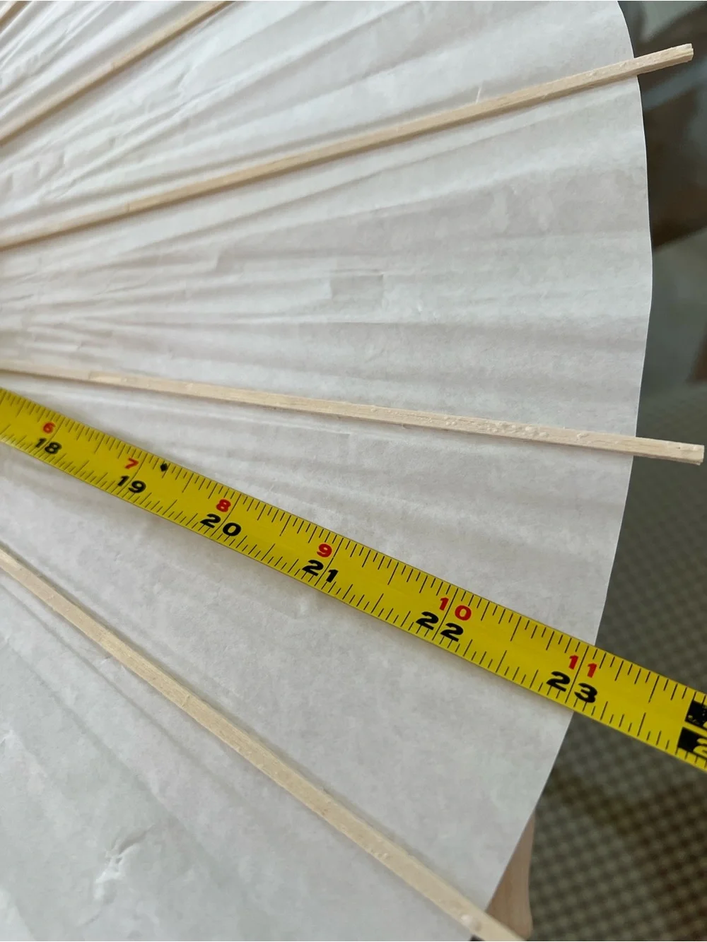 Set of 8 Paper Parasol Umbrellas in Cream - Elegant Decorative Accent